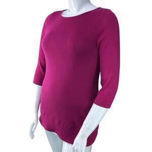 Chicos Womens Size 0 US 4 Small Ultimate Tee Shirt Knit Tunic Length 3/4 Sleeve
